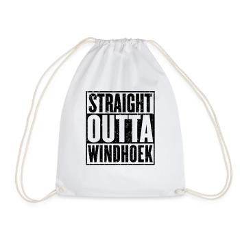 Gerade Outta Windhoek - Turnbeutel - Weiß - Vorne