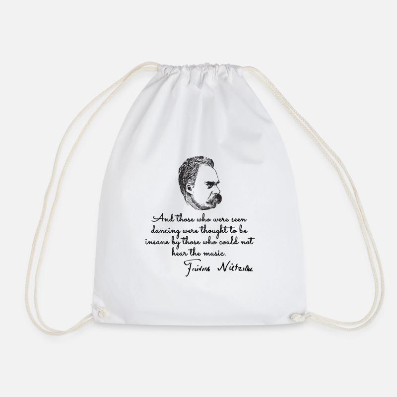 Quotes about nietzsche - Turnbeutel - Weiß