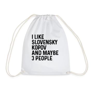 I Like Slovensky Kopov And Maybe 3 People Dog - Drawstring Bag - white - Front
