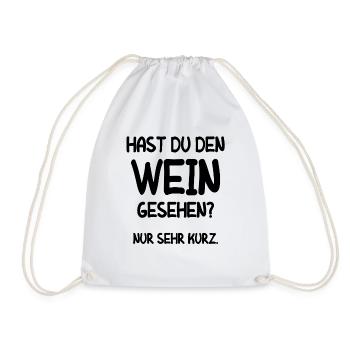 Vino Weinliebhaber Geschenk Wein Weinfest Rotwein - Turnbeutel - Weiß - Vorne