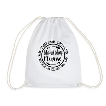 Labor And Delivery Nurse - Drawstring Bag - white - Front