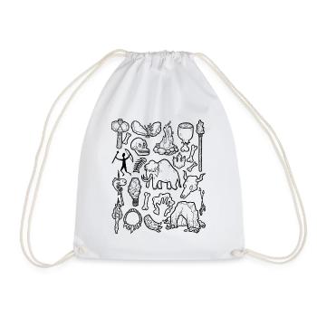 Stone Age - Drawstring Bag - white - Front