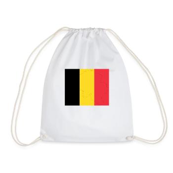Belgian flag Belgium Flag Belgian Belgian - Drawstring Bag - white - Front