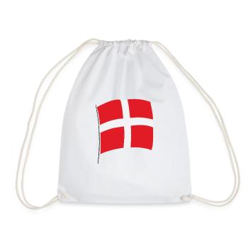 Dänemark Fahne Dänische Flagge Danmark Denmark - Turnbeutel - Weiß - Vorne