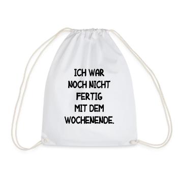 Wochenende Arbeitskollege Arbeit Lustige Ferien - Turnbeutel - Weiß - Vorne