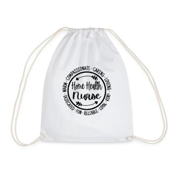 Home Health Nurse Life Nursing Squad Appreciation - Drawstring Bag - white - Front