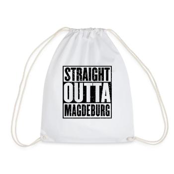 Straight Outta Magdebourg - Sac de sport léger - blanc - Devant