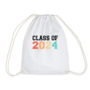 Class Of 2024 Retro Vintage - Drawstring Bag - white - Front