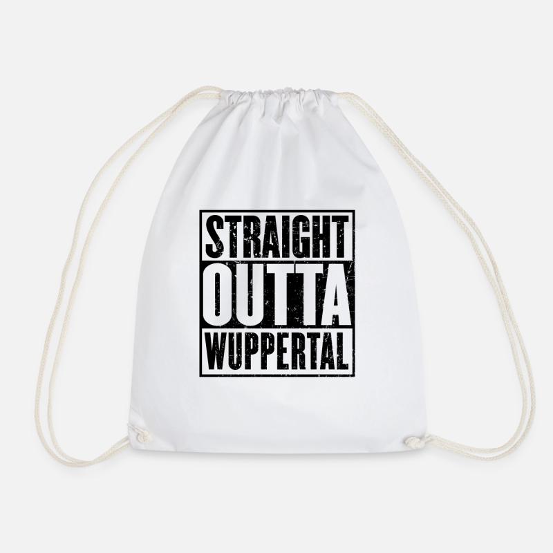 Gerade Outta Wuppertal - Turnbeutel - Weiß