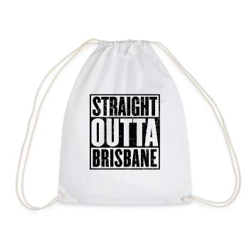 Direkt Outta Brisbane - Turnbeutel - Weiß - Vorne