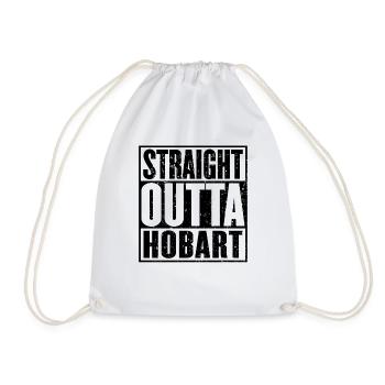 Gerade Outta Hobart - Turnbeutel - Weiß - Vorne