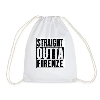 Gerade Outta Firenze - Turnbeutel - Weiß - Vorne