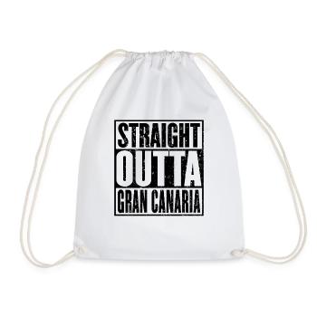 Straight Outta Gran Canaria - Drawstring Bag - white - Front