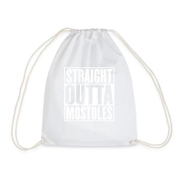 Straight Outta Móstoles - Drawstring Bag - white - Front