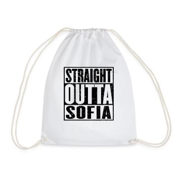 Straight Outta Sofia Vintage - Drawstring Bag - white - Front