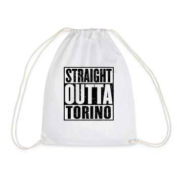 Straight Outta Torino Vintage - Drawstring Bag - white - Front