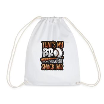 Baseball present home run baseball player athlete - Drawstring Bag - white - Front