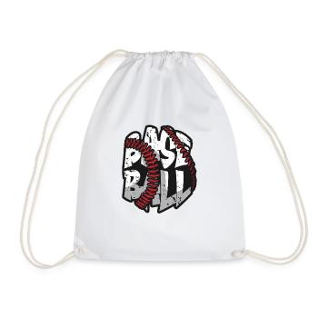 Baseball present home run baseball player athlete - Drawstring Bag - white - Front