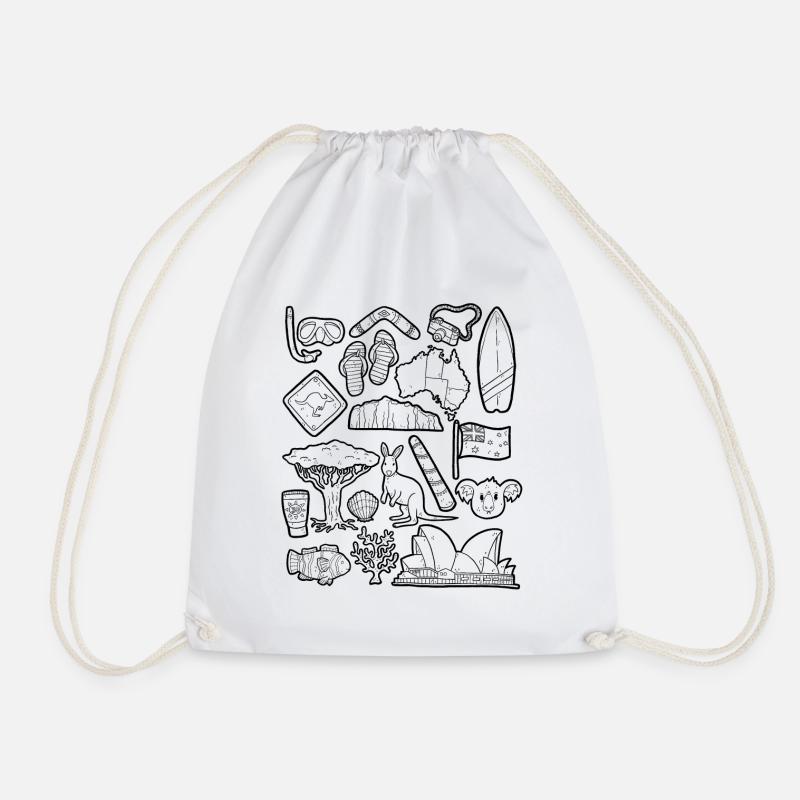 Australie - Sac de sport léger - blanc