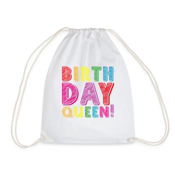 Fille Anniversaire Anniversaire Reine! Fille - Sac de sport léger - blanc - Devant