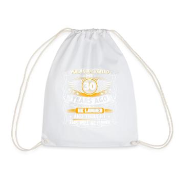 Quand Dieu m’a créé il y a 30 ans, Lustiger 30. - Sac de sport léger - blanc - Devant