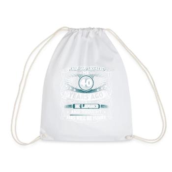 Quand Dieu m’a créé il y a 40 ans, Lustiger 40. - Sac de sport léger - blanc - Devant