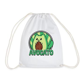 Avocato Mix aus Avocado und Katze für Vegetarier - Turnbeutel - Weiß - Vorne