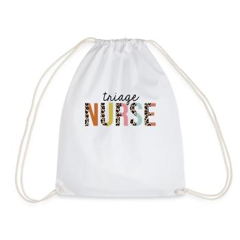 Infirmière de triage Leopard Imprimer infirmière autorisée - Sac de sport léger - blanc - Devant
