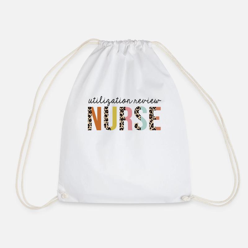 Utilization-Review Nurse Leopard Print registriert - Turnbeutel - Weiß