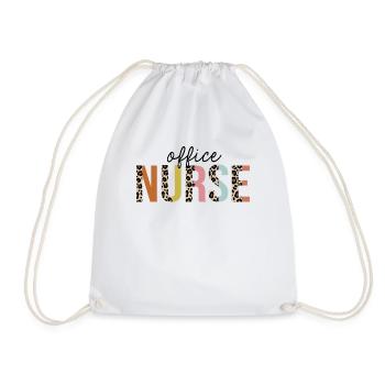 Infirmière de bureau Léopard Imprimer infirmière autorisée - Sac de sport léger - blanc - Devant