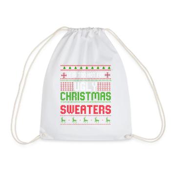 Trop chaud pour les pulls de Noël moches Drôle de Noël - Sac de sport léger - blanc - Devant