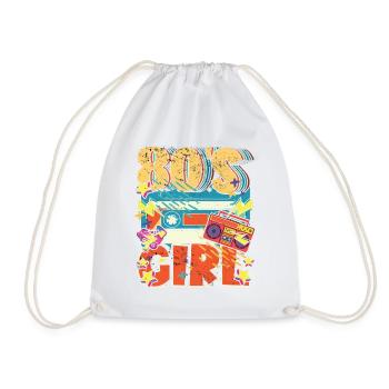 Women 80s girl 80s Themes Party Vintage 1980s - Drawstring Bag - white - Front