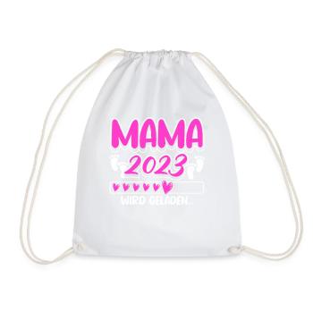 Mama 2023 Mutter werden in Schwangerschaft Baby - Turnbeutel - Weiß - Vorne