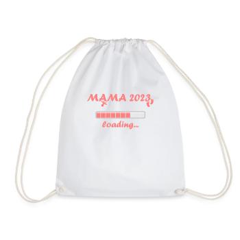 Mom 2023 Loading Pregnancy Announcement Baby - Drawstring Bag - white - Front