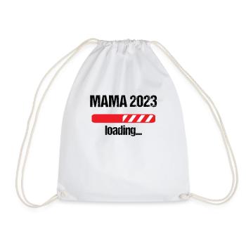 Mom 2023 Loading Pregnancy Announcement Baby - Drawstring Bag - white - Front