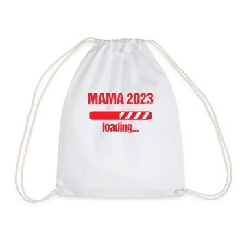 Mom 2023 Loading Pregnancy Announcement Baby - Drawstring Bag - white - Front