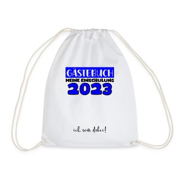 Gästebuch Einschulung 2023 Bitte Eintragen Schule - Turnbeutel - Weiß - Vorne