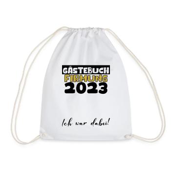 2023 Firmung Gästebuch Mädchen Jungen Jugendliche - Turnbeutel - Weiß - Vorne