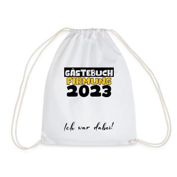 2023 Firmung Gästebuch Mädchen Jungen Jugendliche - Turnbeutel - Weiß - Vorne