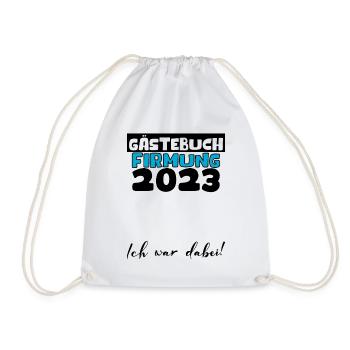 2023 Firmung Gästebuch Mädchen Jungen Jugendliche - Turnbeutel - Weiß - Vorne