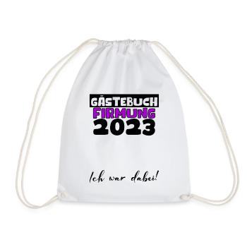 2023 Firmung Gästebuch Mädchen Jungen Jugendliche - Turnbeutel - Weiß - Vorne