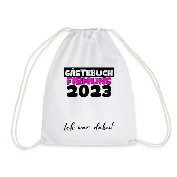 2023 Firmung Gästebuch Mädchen Jungen Jugendliche - Turnbeutel - Weiß - Vorne