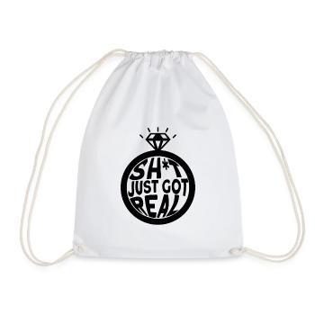 Braut Bräutigam Partneroutfit Hochzeit - Turnbeutel - Weiß - Vorne
