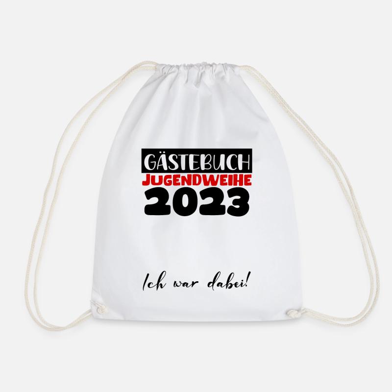 Jugendweihe 2023 Gästebuch Mädchen Jungen Fun Deko - Turnbeutel - Weiß