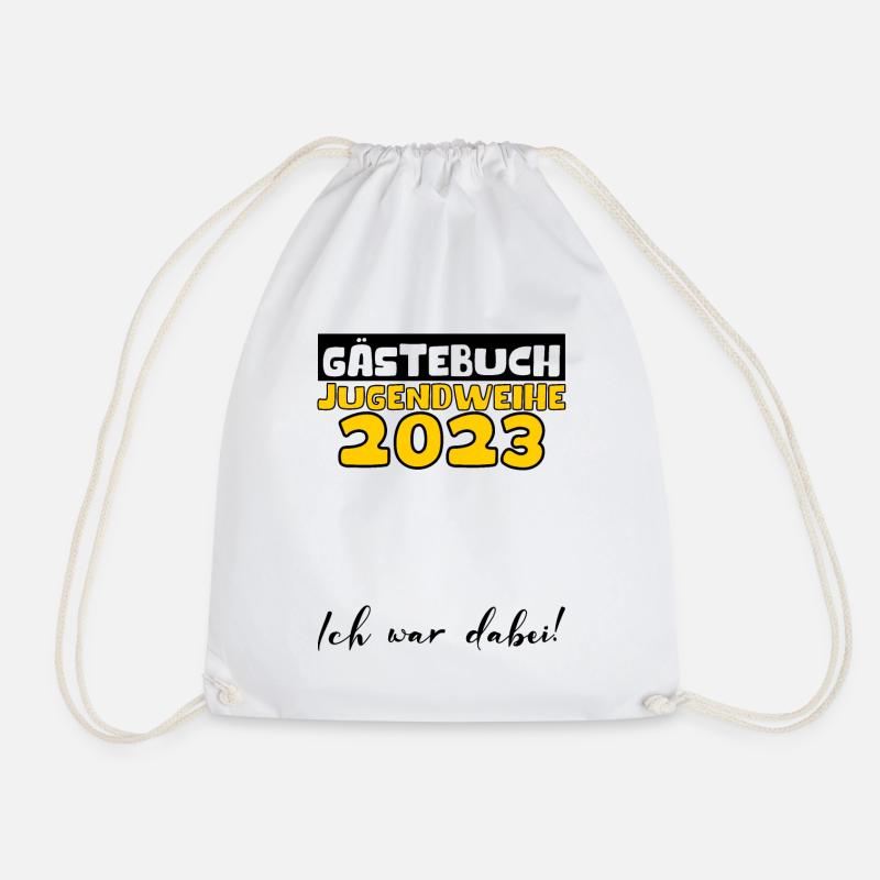 Jugendweihe 2023 Gästebuch Mädchen Jungen Fun Deko - Turnbeutel - Weiß