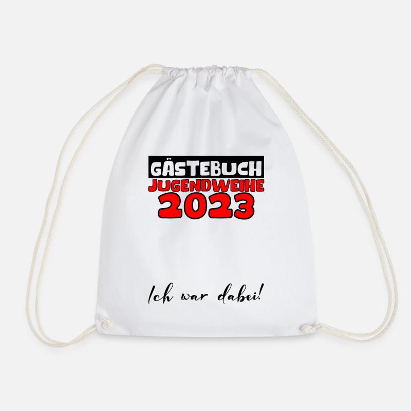 Jugendweihe 2023 Gästebuch Mädchen Jungen Fun Deko - Turnbeutel - Weiß