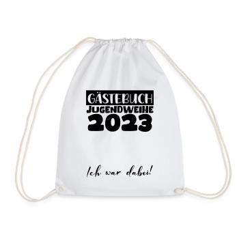 Jugendweihe 2023 Gästebuch Mädchen Jungen Fun Deko - Turnbeutel - Weiß - Vorne