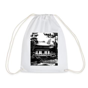 Haruno Illustration du temple japonais Japon - Sac de sport léger - blanc - Devant