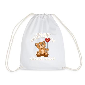 Cute Bear Cuddly Toy Hug Stuffed Animal Love - Drawstring Bag - white - Front
