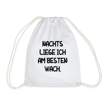 Müde Schlaflos Wach Bleiben Mitarbeiter Geschenk - Turnbeutel - Weiß - Vorne